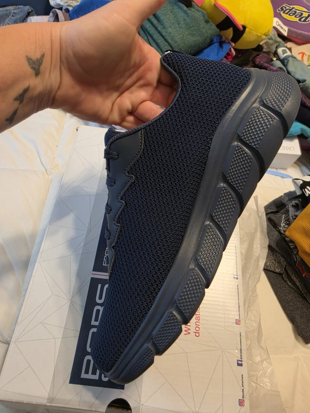 Skechers Men’s Navy Memory Foam Slip-On Sneaker